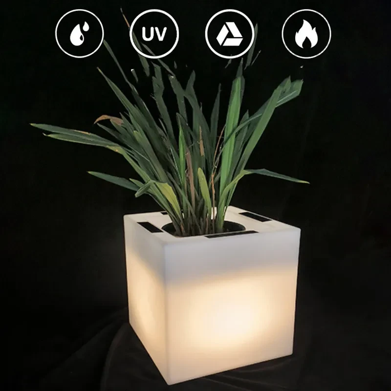 Luminous LED Flowerpot Lamp with Solar for Garden & Indoor Decor