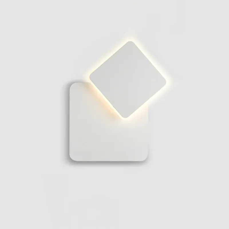 Modern Wrought Iron Bedside Lamp with Acrylic Shade for Home