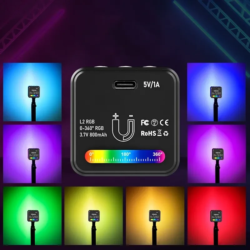 Mini Magnetic RGB Camera Fill Light for Studio & Outdoor Shoots