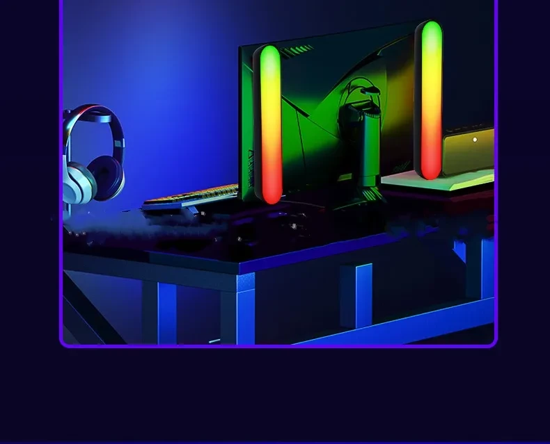 Smart WiFi & Bluetooth Desktop Mood Light with Music Sync