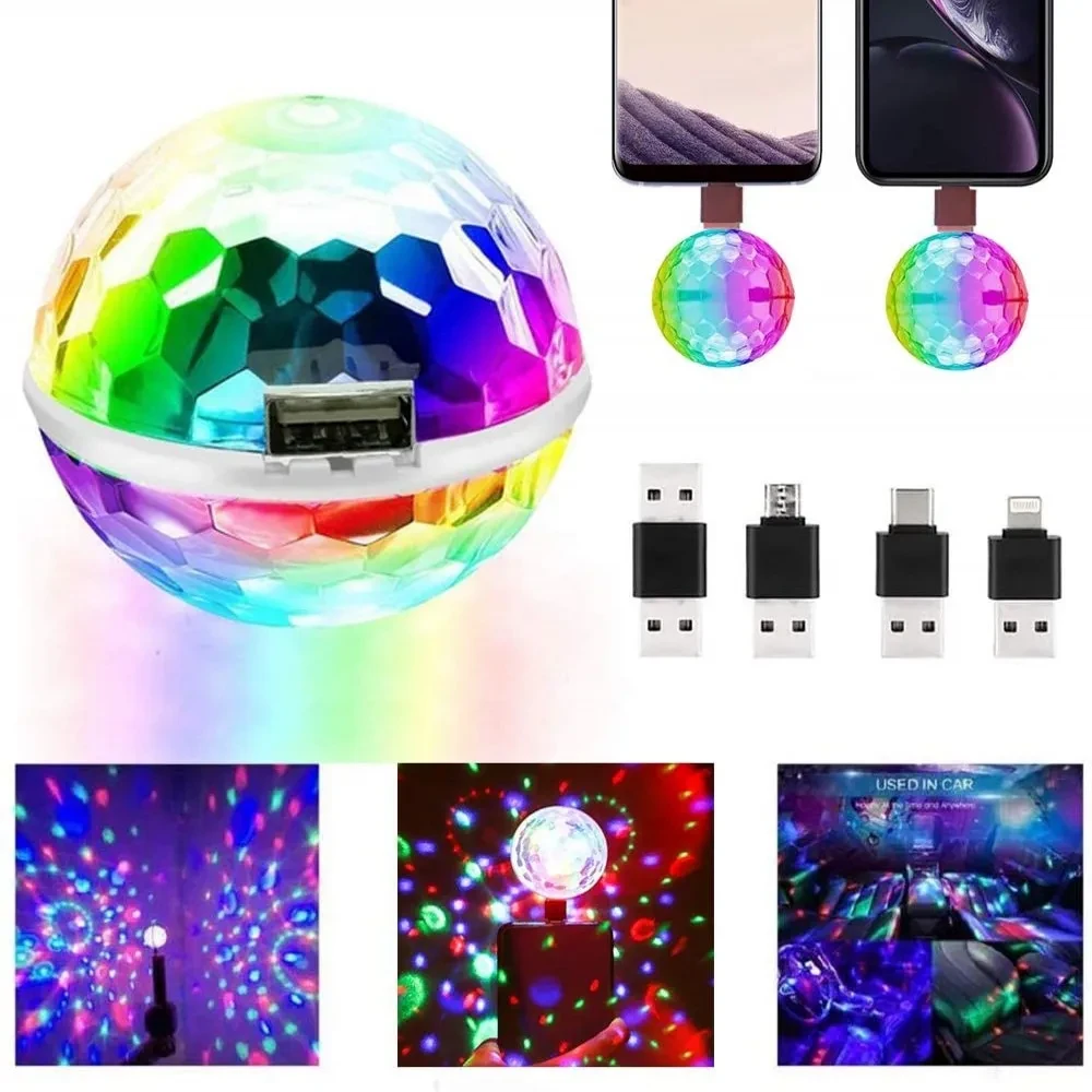 RGB USB Rotating Elf Stage Light for Mobile Party Effects