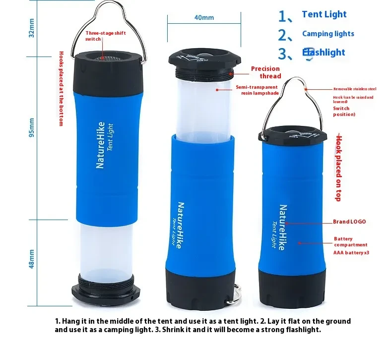 High-Brightness Portable LED Camping Lantern for Outdoor Adventures