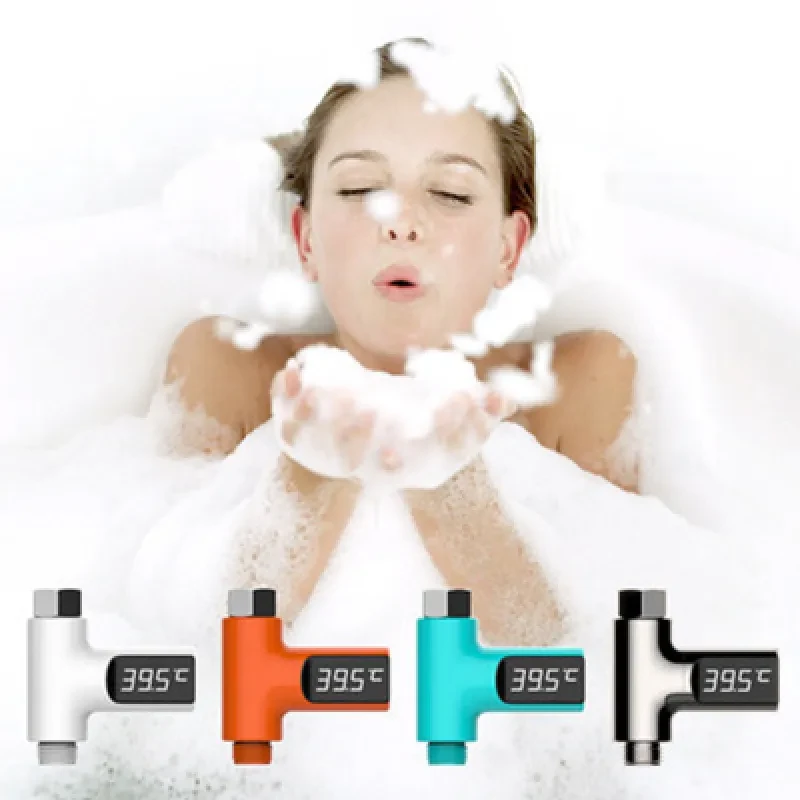 LED Shower Thermometer with Digital Temperature Display