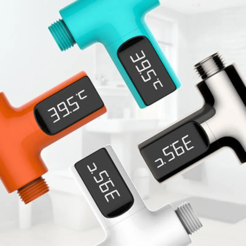 LED Shower Thermometer with Digital Temperature Display