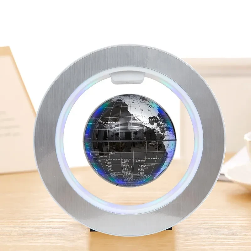 O-Shaped Magnetic Levitation Globe with Self-Rotation & Luminous Effect
