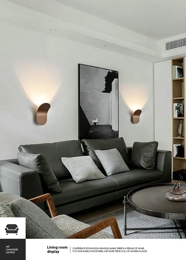 Modern Creative Wall Lamp Brushed Finish Living Room Light Fixture