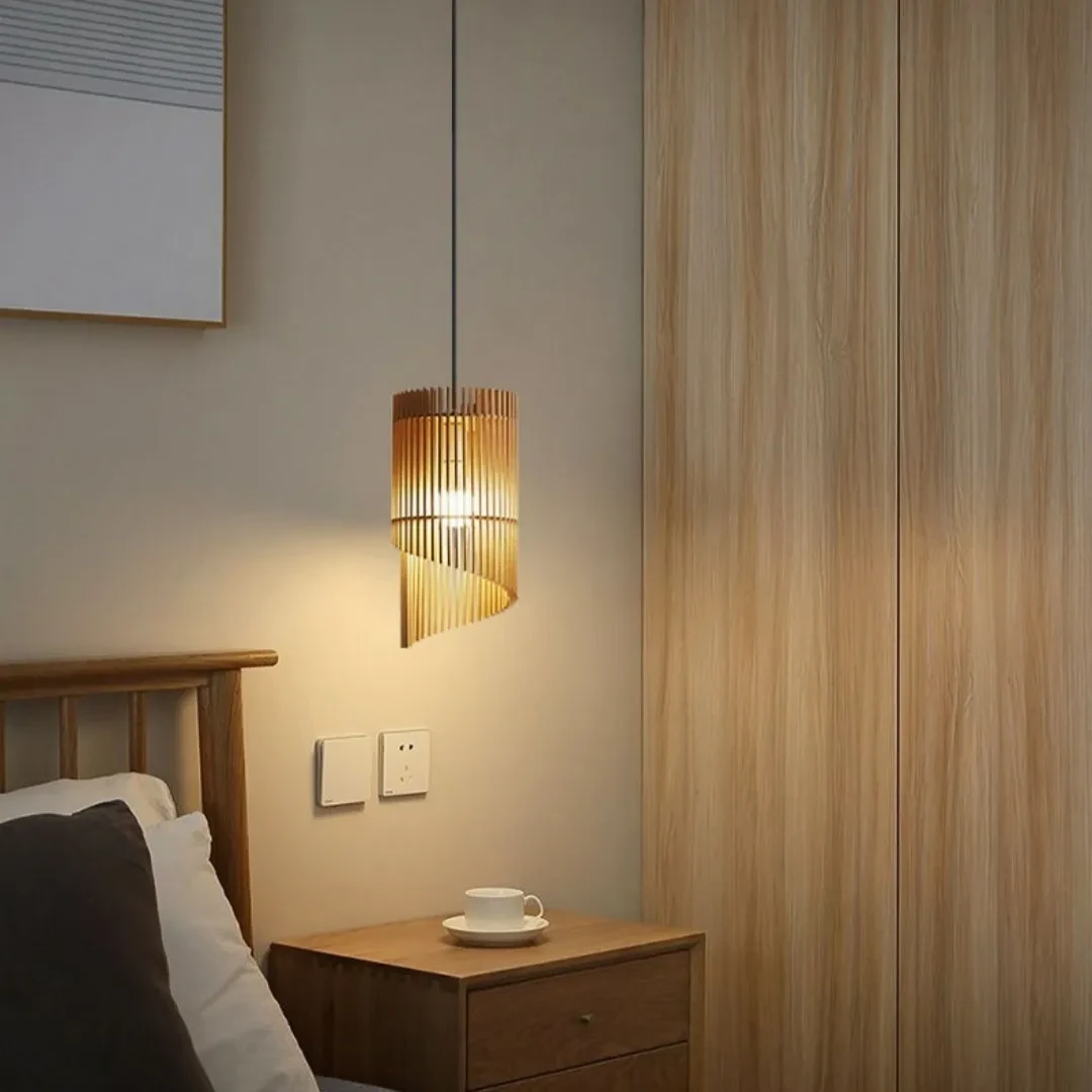 Artisan Wooden Hanging Lamp for Dining, Lounge, and Hospitality