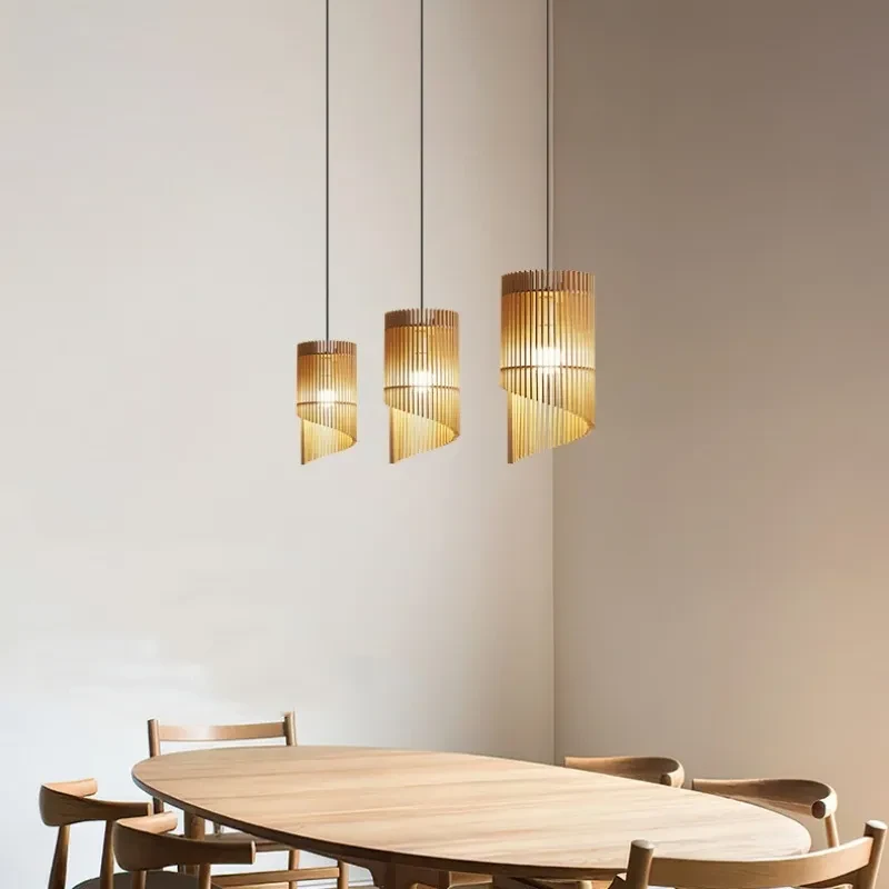 Artisan Wooden Hanging Lamp for Dining, Lounge, and Hospitality