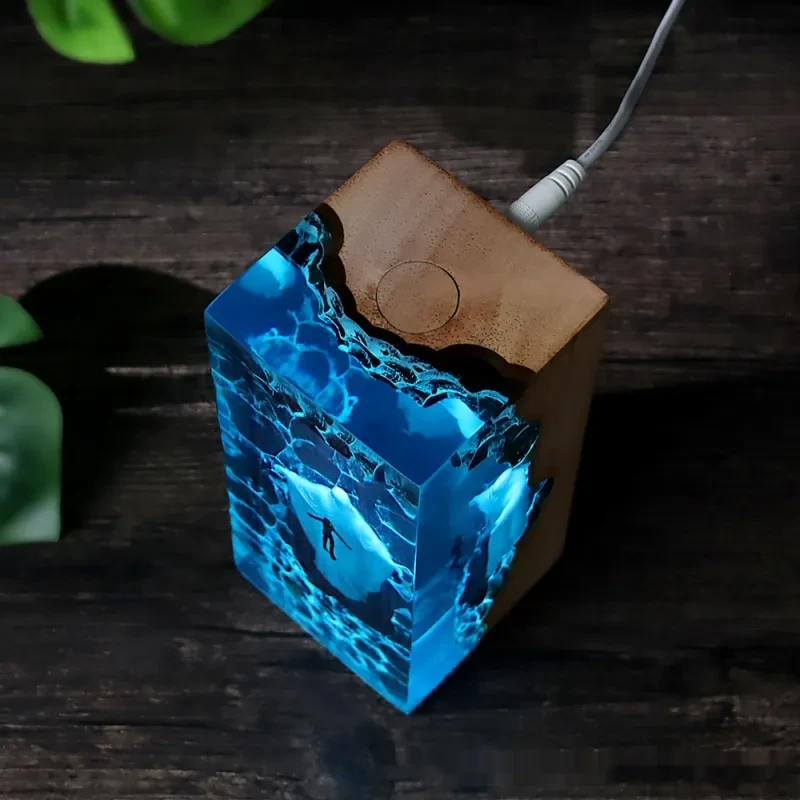 European-Style Jesus Resin Night Light Desktop Ornament Craft