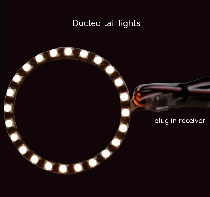 LED Tricolor Gradient Tail Light 70mm Culvert with 24 High Beads