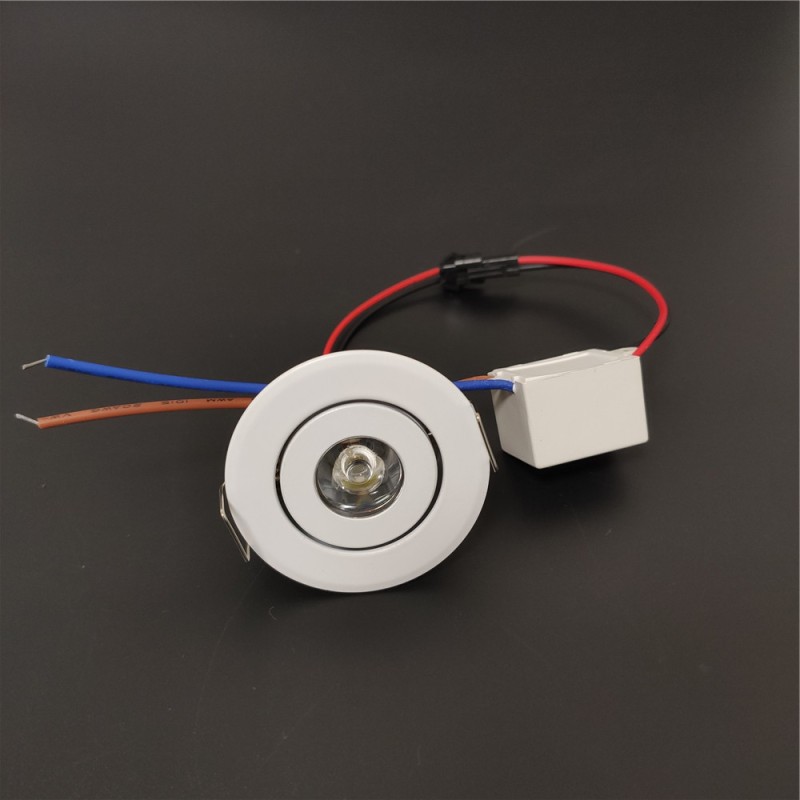 Mini LED Spot Light 1W Embedded Bull Eye Display Cabinet Lamp