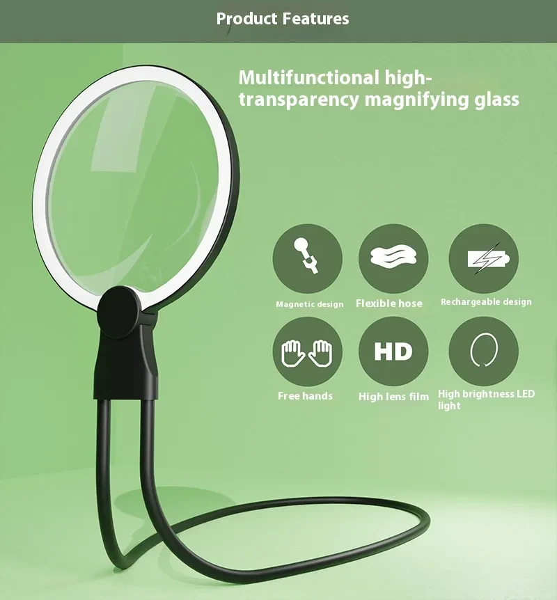 3X LED Magnifying Light Acrylic Lens Desk Beauty Inspection Lamp