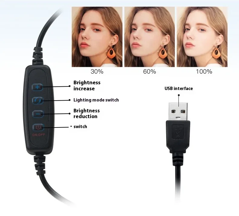 Color LED Fill Light with Desktop Tripod for Mobile Live Streaming