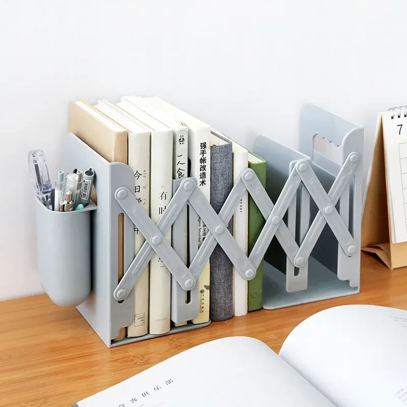 Retractable Bookshelf with Pen Holder Desk Organiser Pro