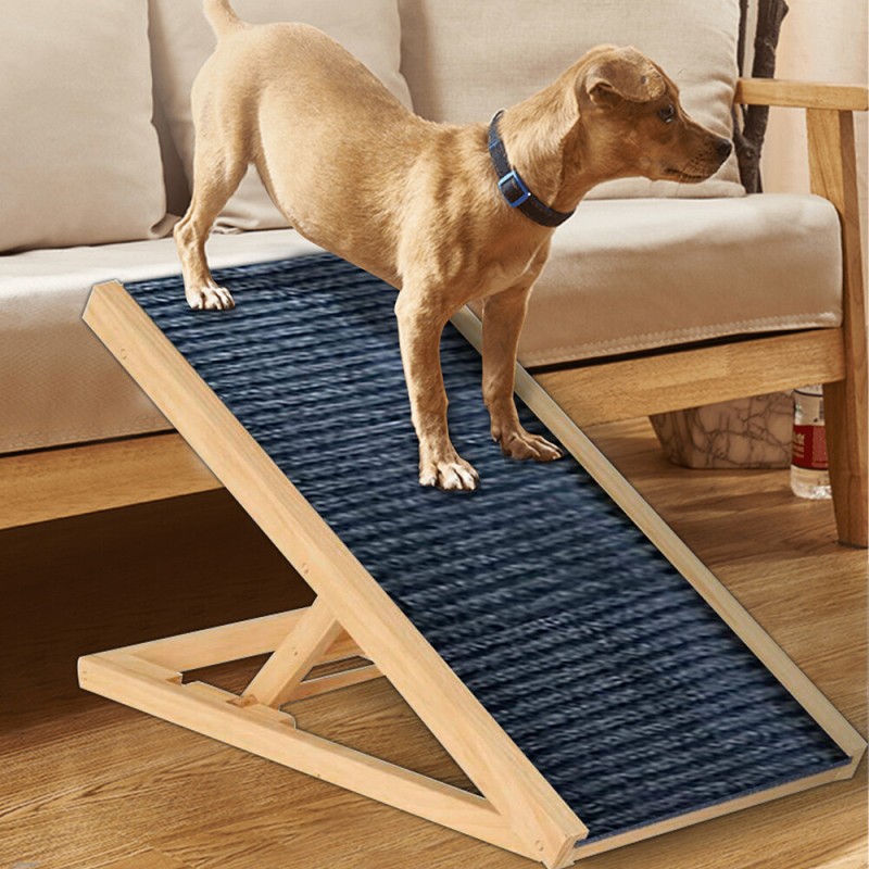 Foldable Dog Pet Ramp Adjustable Height for Cars Beds AU