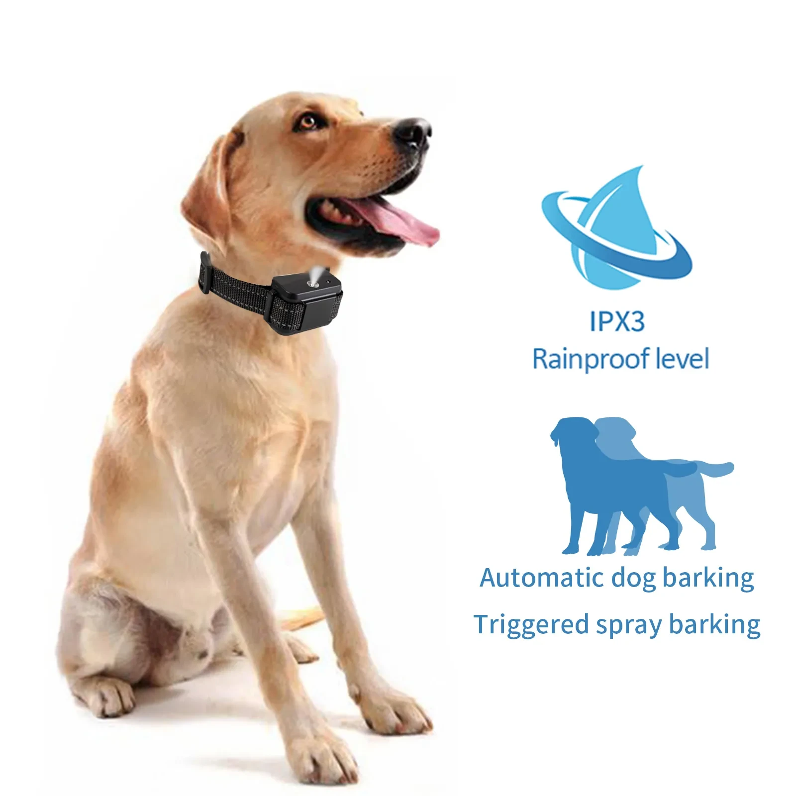 Dog Anti Bark Spray Collar Rechargeable Citronella
