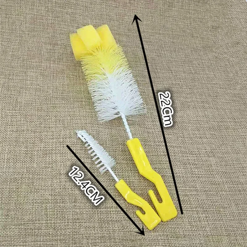 2-in-1 Baby Bottle & Nipple Cleaning Brush Set