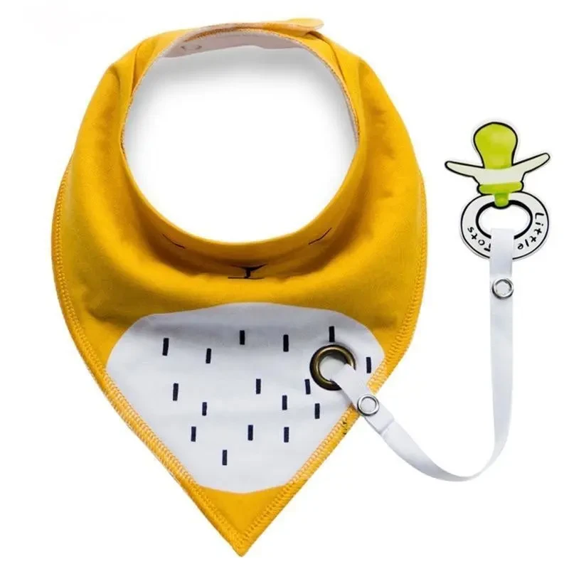 Baby Bib with Pacifier Clip
