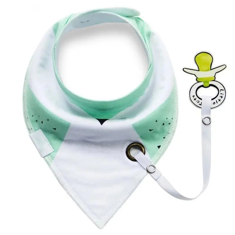 Baby Bib with Pacifier Clip