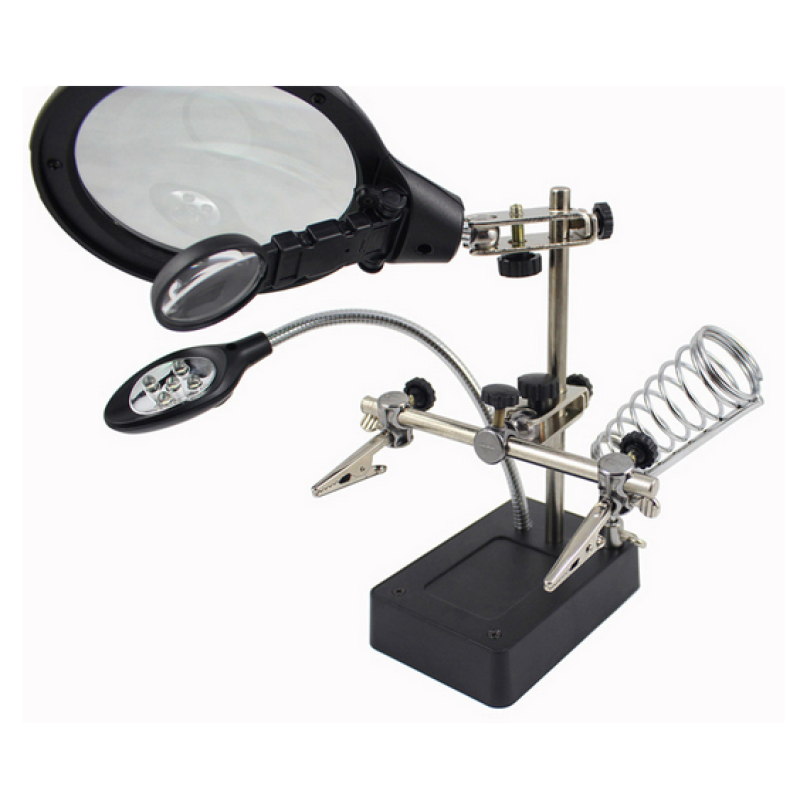 2.5X/7.5X/10X LED Clamp Stand for Precision Work