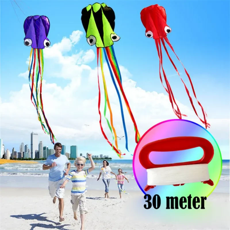 Large Octopus Kite with Handle Line