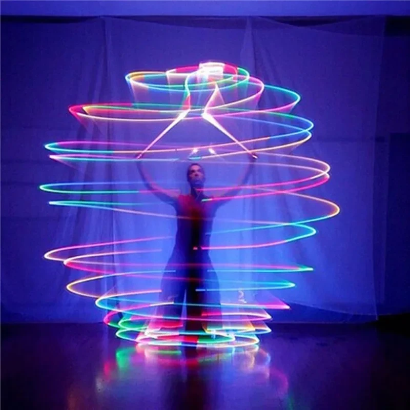 LED Glow Poi Balls – 9-Mode Light-Up Spinning Balls for Beginners & Pros