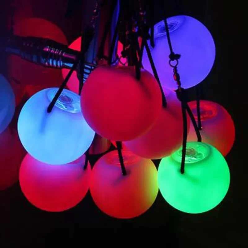 LED Glow Poi Balls – 9-Mode Light-Up Spinning Balls for Beginners & Pros