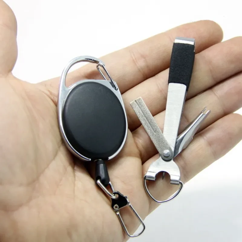 4-in-1 Fishing Quick Knot Tying Tool with Zinger Retractor