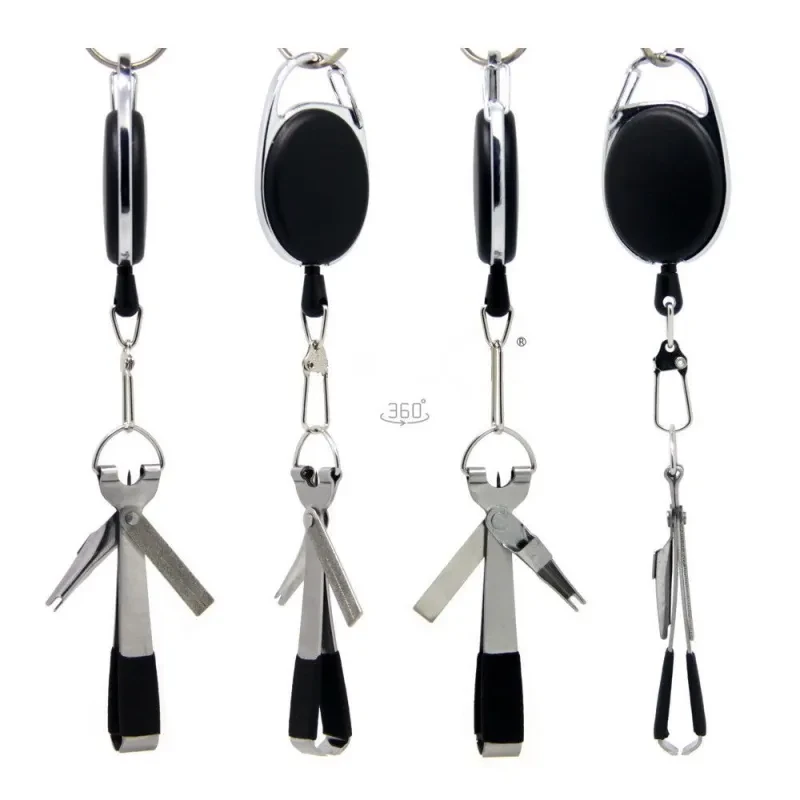 4-in-1 Fishing Quick Knot Tying Tool with Zinger Retractor