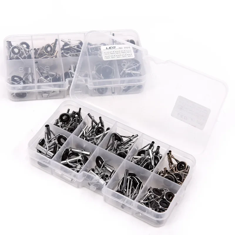 Stainless Steel Fishing Rod Guide Ring Set with Ceramic Inserts
