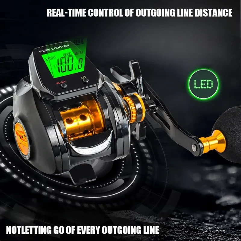 Waterproof Digital Display Baitcasting Reel