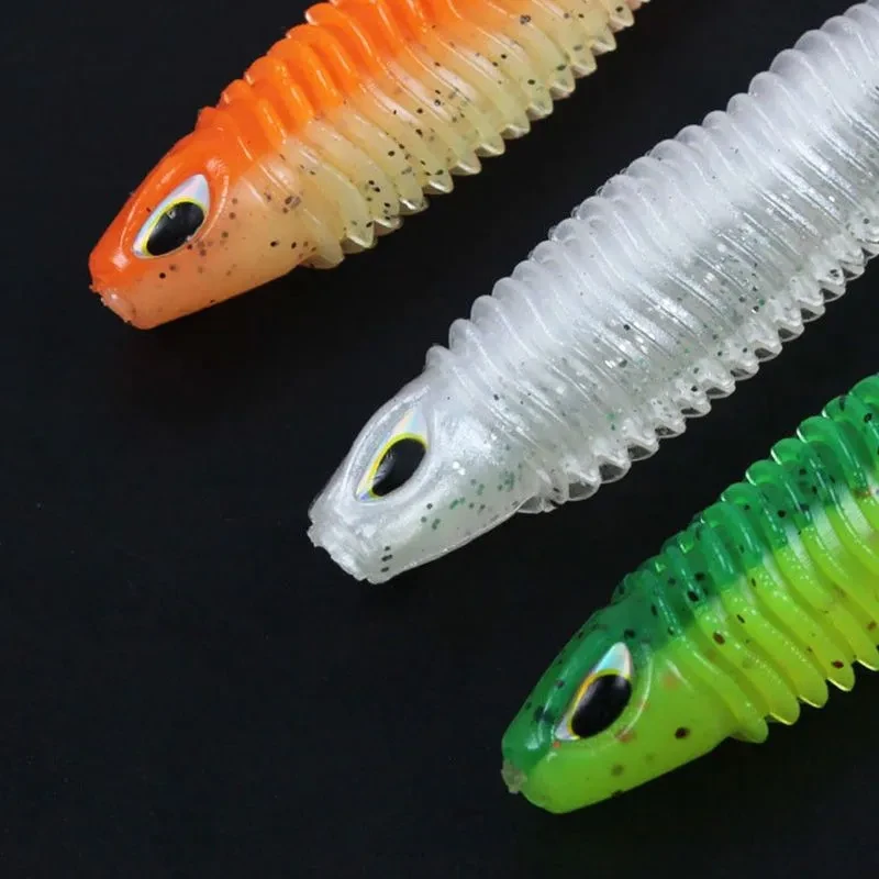 Luya T-Tail Soft Fish Bait with Crank Lead Head