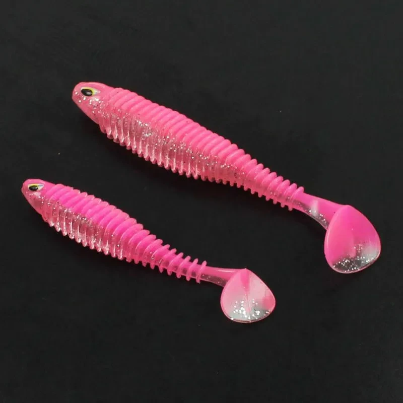Luya T-Tail Soft Fish Bait with Crank Lead Head