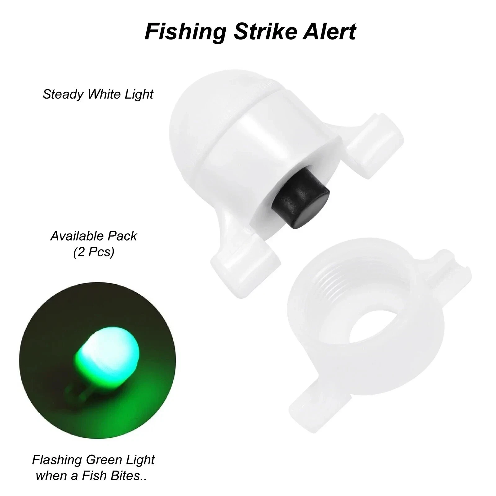 Strike Alert 2-in-1 LED Night Fishing Rod Tip Light