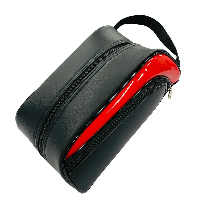 Portable Leather Golf Shoe Bag – Water-Resistant Zipper Case for Shoe Storage