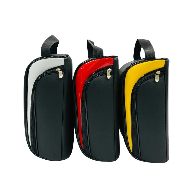 Portable Leather Golf Shoe Bag – Water-Resistant Zipper Case for Shoe Storage