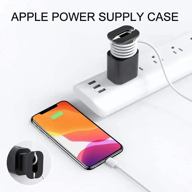 Silicone Protective Case with Cable Organizer for Apple 18W/20W USB-C Fast Charger – Anti-Scratch, Heat Dissipation Power Adapter Cover