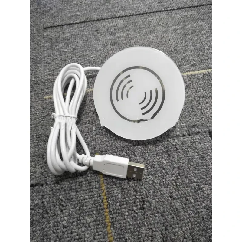 Wireless Desktop Round Mobile Phone Charger – 10W Fast Charging Base for Phones | Modern Plastic Furniture Accessory