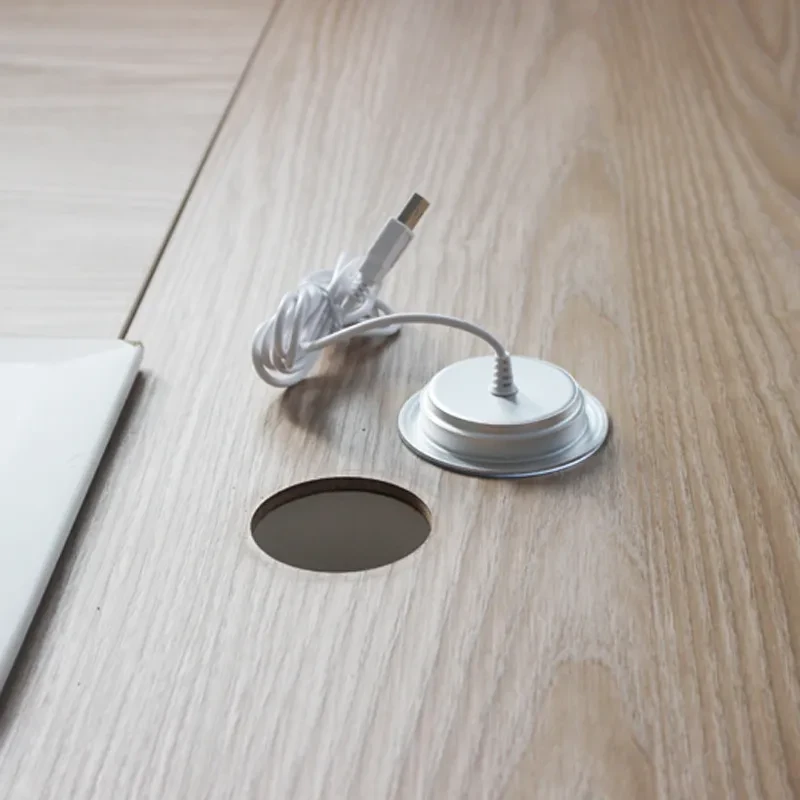 Wireless Desktop Round Mobile Phone Charger – 10W Fast Charging Base for Phones | Modern Plastic Furniture Accessory
