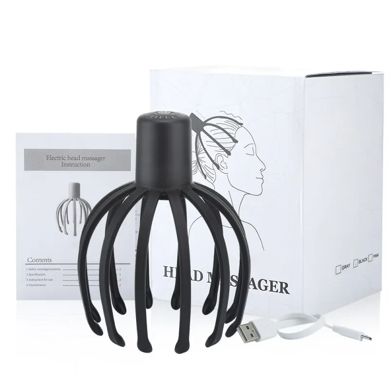 Octopus Electric Head Massage Tingler – Rechargeable Multi-Claw Vibrating Scalp Massager for Relaxation & Stress Relief