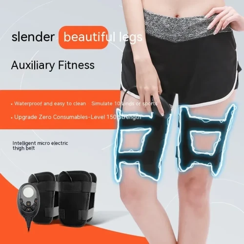 EMS Electric Muscle Stimulator Thigh Slimming Belt – Rechargeable Anti-Cellulite Massager & Fitness Trainer for Legs and Hips