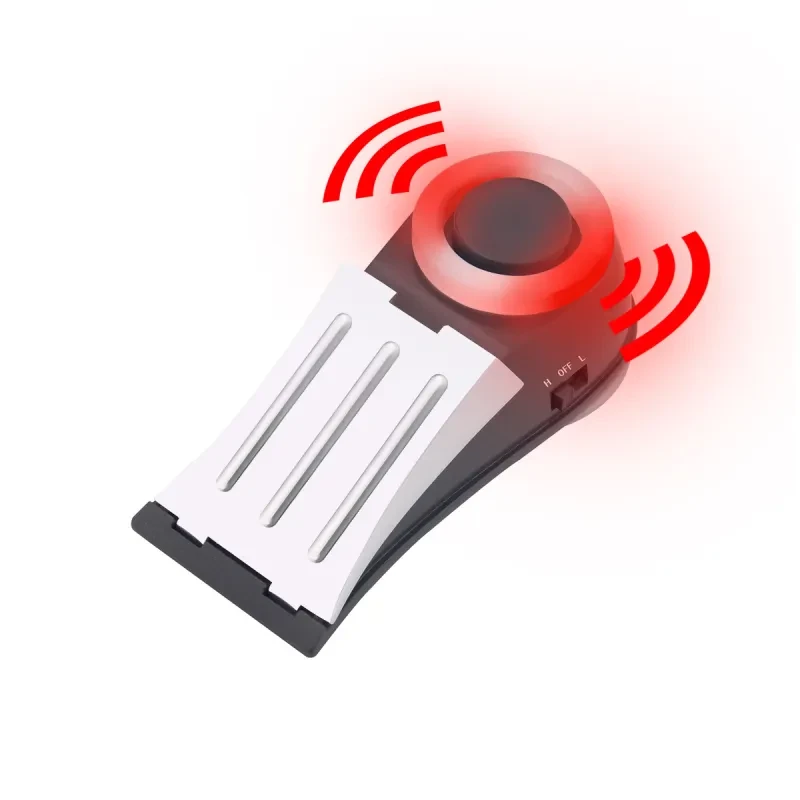 Hotel Door Stopper with Flashing Alarm β Portable Anti-Burglary Security Wedge for Home & Travel