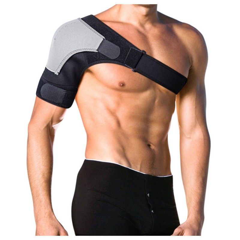 Adjustable Compression Shoulder Brace with Ice/Heat Pack Pocket – Support for Tendonitis, Sprains, Bursitis & Rotator Cuff Injury – Left & Right Shoulder