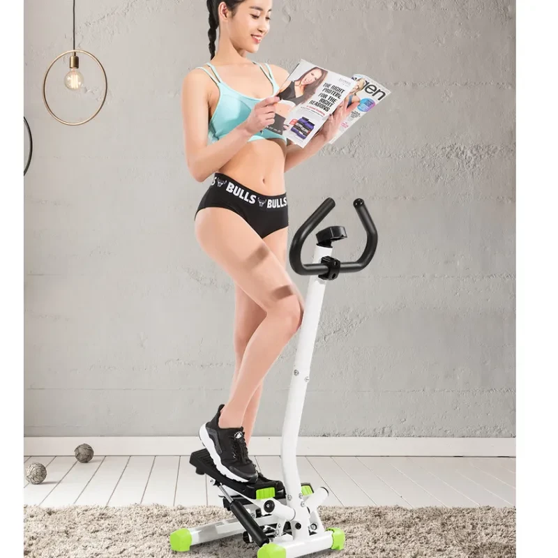 Double Armrest Hydraulic Stepper Machine – Multifunctional Home Fitness Equipment with Calorie Counter & Safety Support
