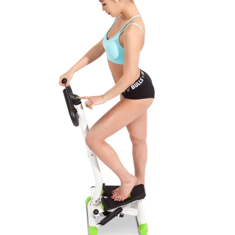Double Armrest Hydraulic Stepper Machine – Multifunctional Home Fitness Equipment with Calorie Counter & Safety Support