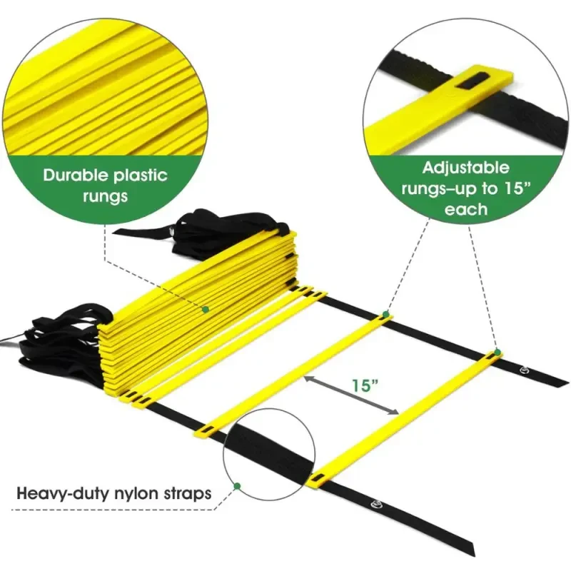 Speed & Agility Ladder Training Set with Resistance Parachute – Athletic Coordination Trainer for Football, Running, Sports