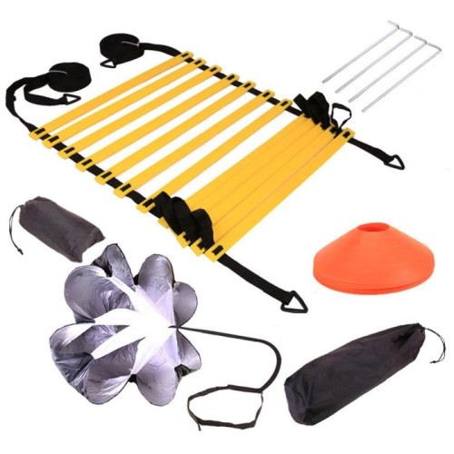 Speed & Agility Ladder Training Set with Resistance Parachute – Athletic Coordination Trainer for Football, Running, Sports