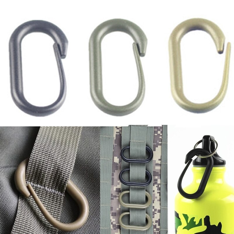 Plastic Oval Hanging Buckle Carabiner – DIY Backpack Accessories Clip Hook