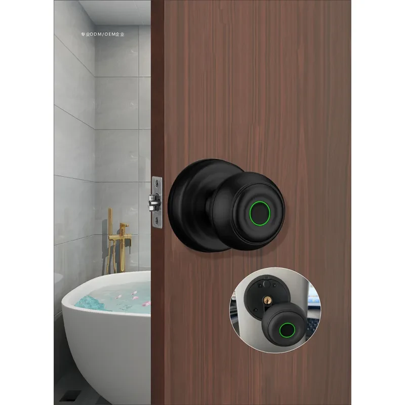 Security Door Smart Fingerprint Lock – Bluetooth Keyless Entry with Key Backup