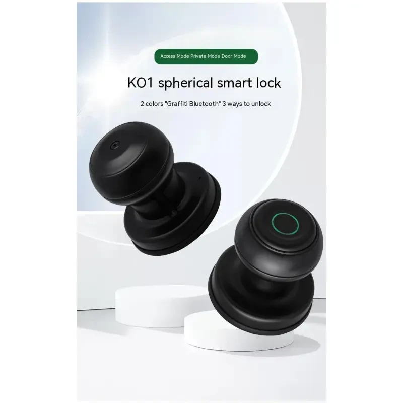 Security Door Smart Fingerprint Lock – Bluetooth Keyless Entry with Key Backup